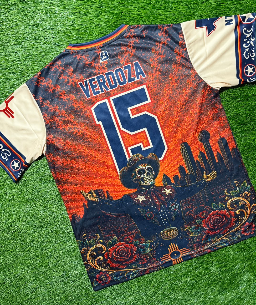 Bolt Custom Sportswear Desmadrosos Día de los Muertos T-shirt with vibrant skull and festive Mexican Day of the Dead design.