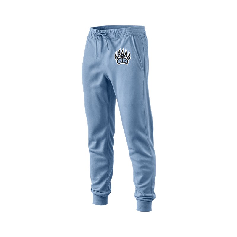 Blue Bears Sweats by BOLT Custom Sportswear, comfortable fleece sweatpants with bear graphic design in the image.