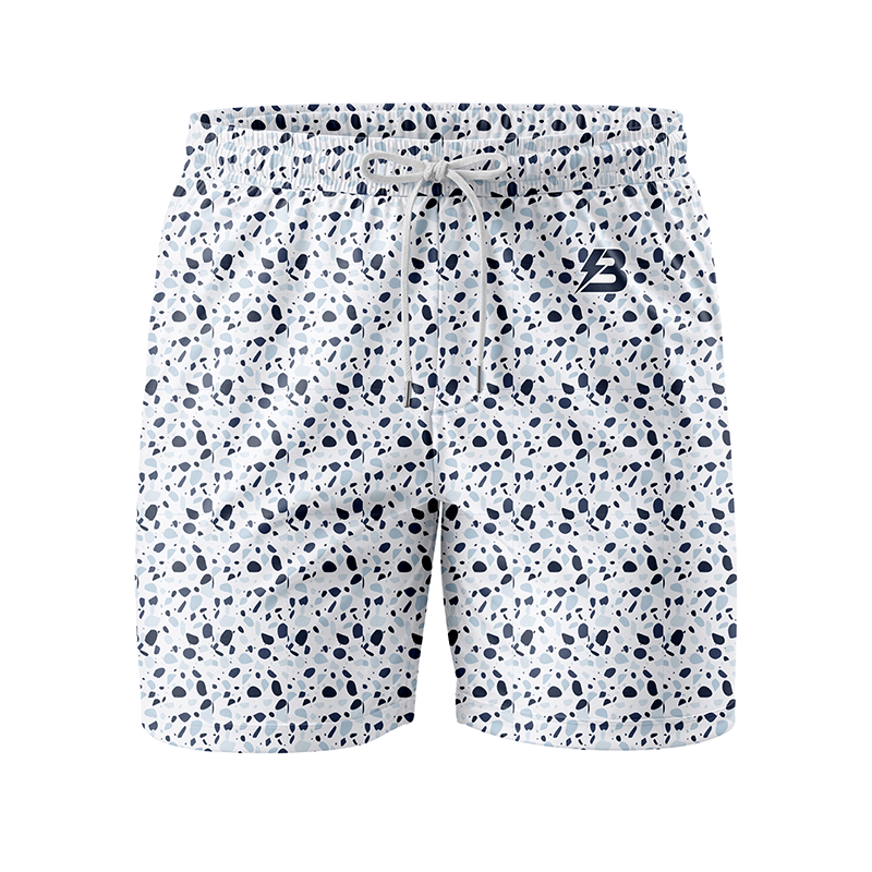 Black speckle shorts by BOLT Custom Sportswear, featuring a comfortable fit and stylish speckled pattern.