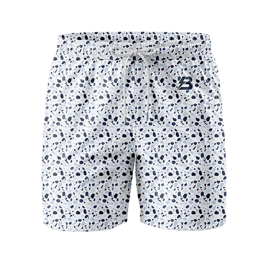Black speckle shorts by BOLT Custom Sportswear, featuring a comfortable fit and stylish speckled pattern.